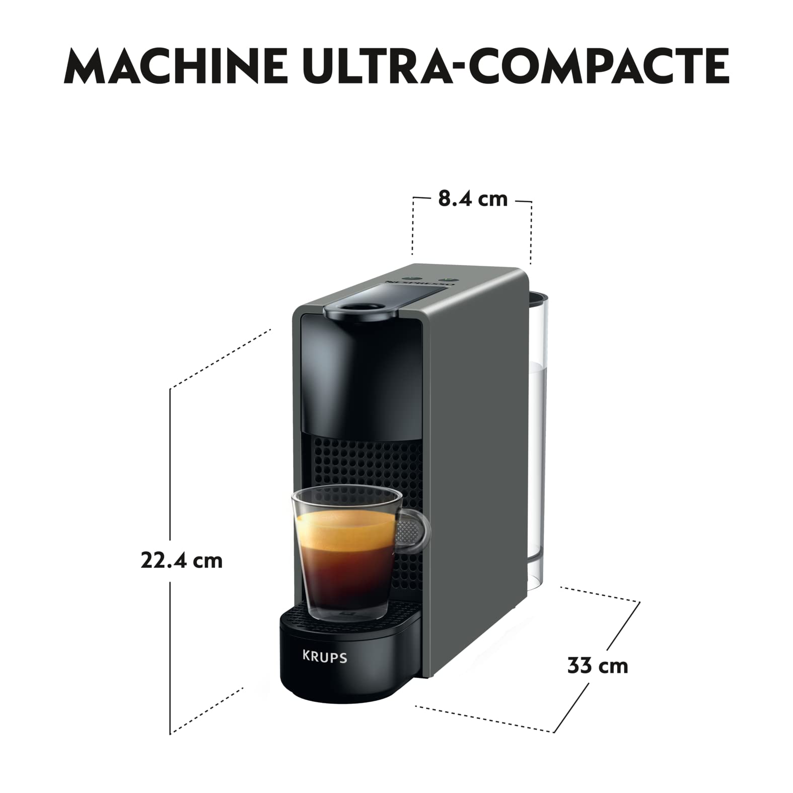 Lirivo Machine à Café Essenza Mini Gris Intense Cafetière