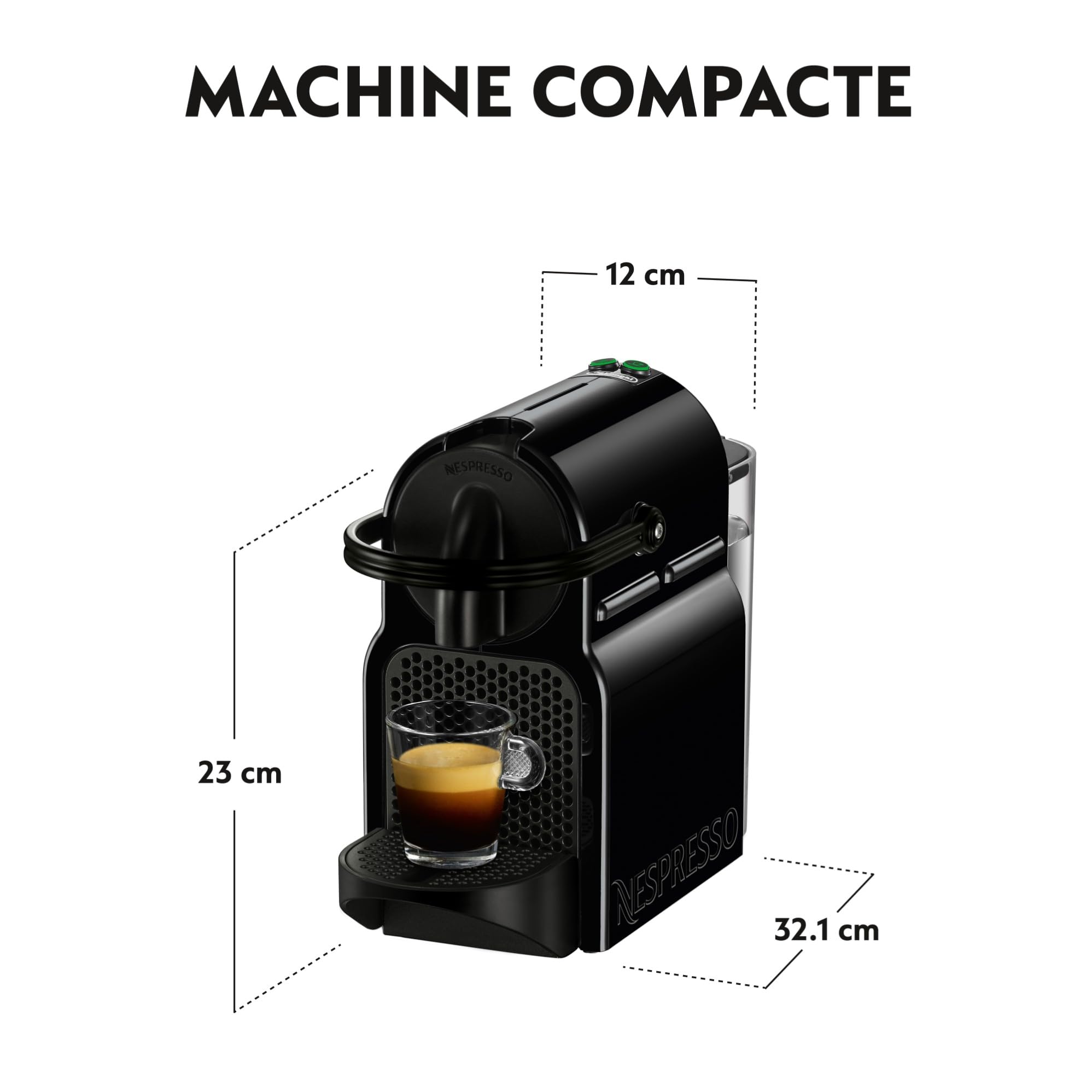 Lirivo Inissia, Machine à Café Automatique, Machine à Capsules pour une Seule Tasse