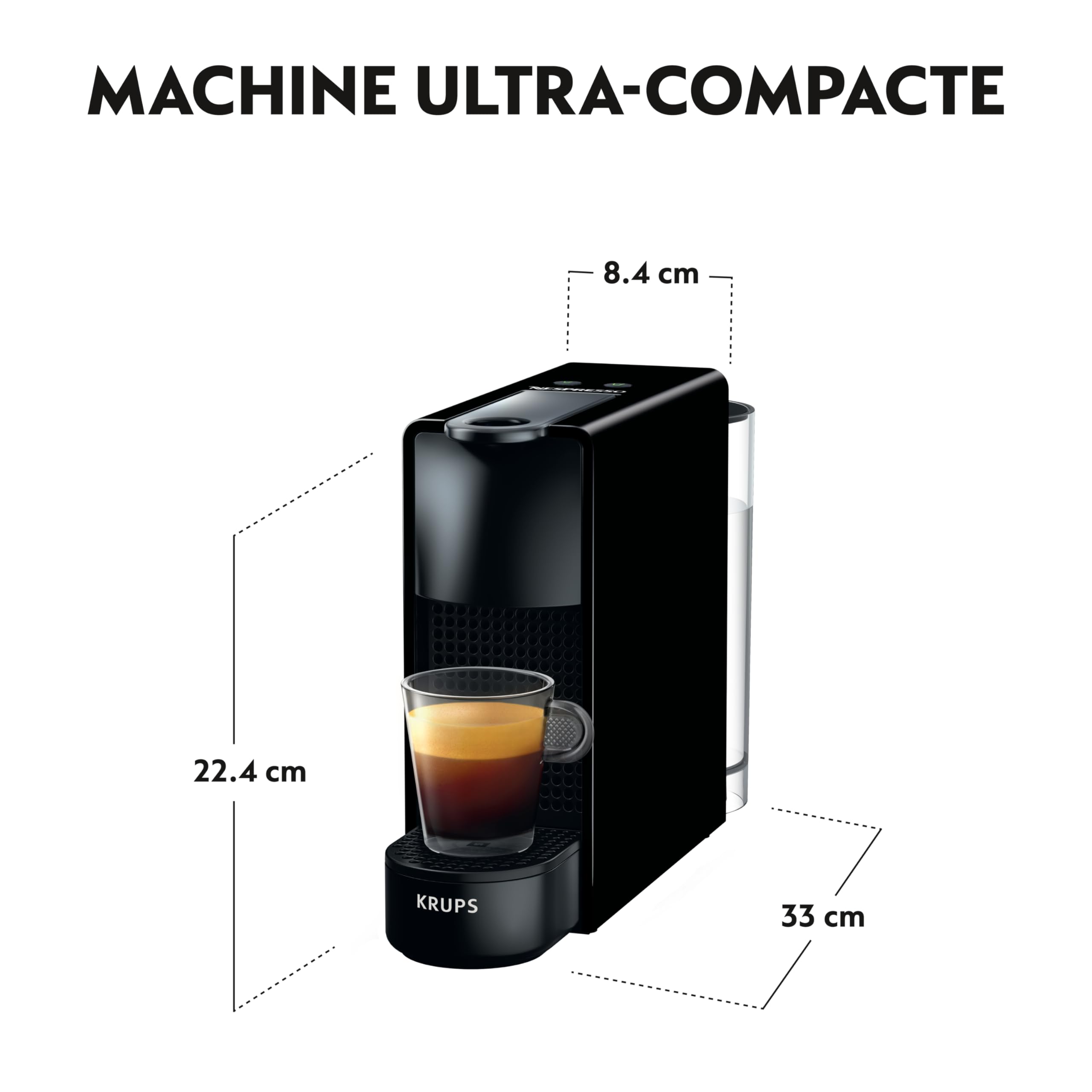 Lirivo Machine à Café Essenza Mini Noir Cafetière à Capsules