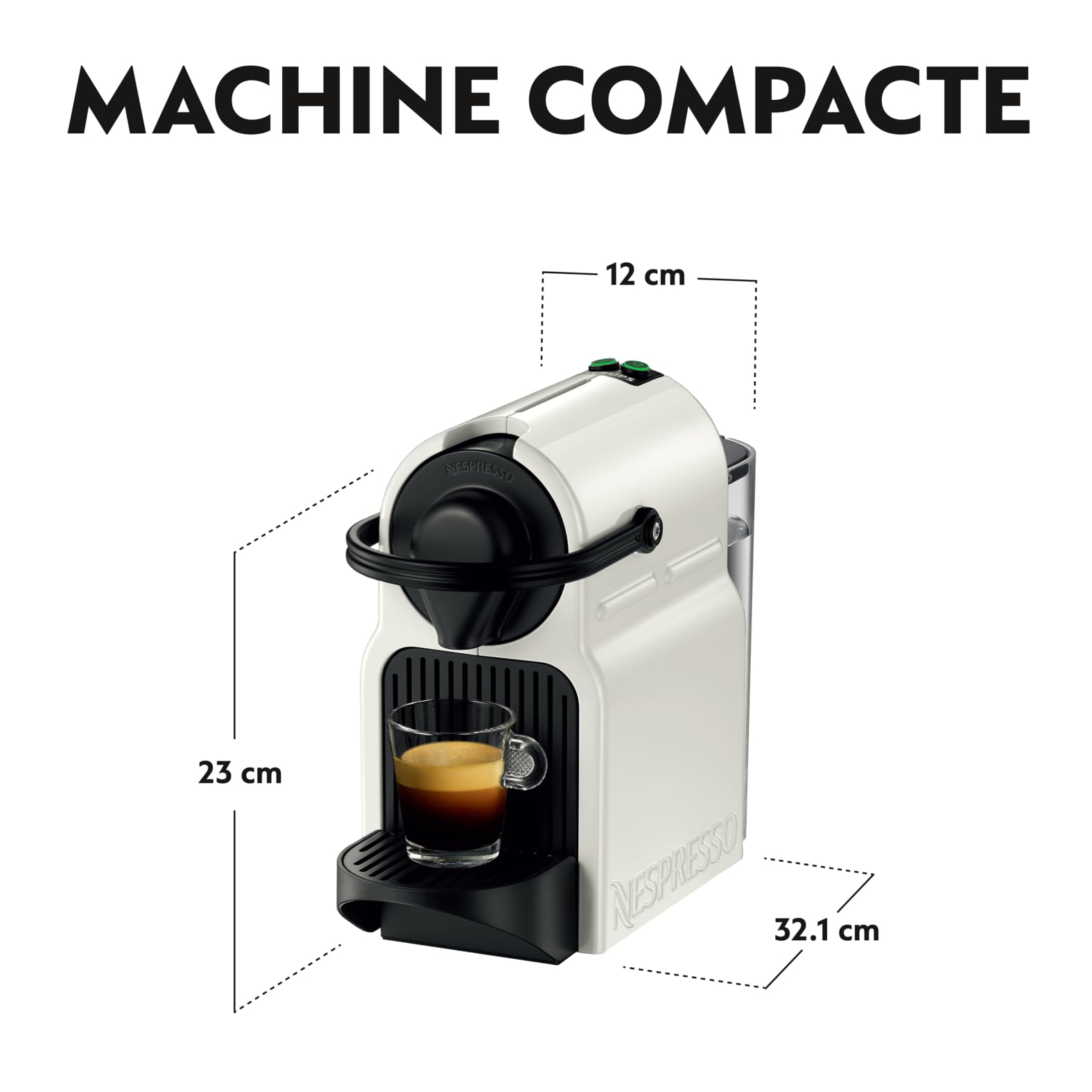 Lirivo Machine à Café Inissia Blanche Cafetière Espresso